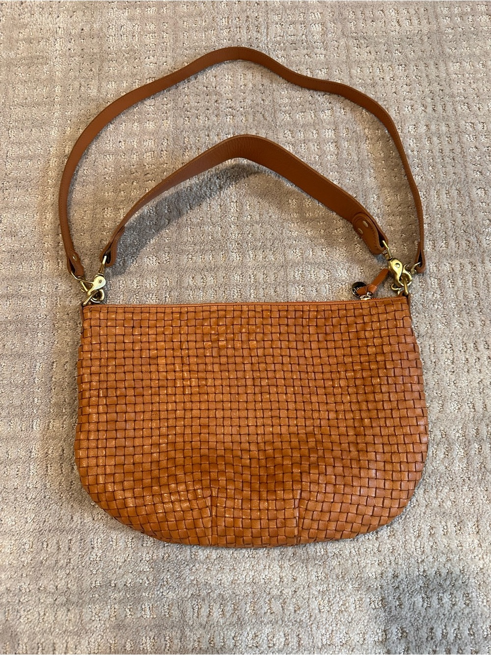 Clare V. Woven Crossbody Bag in Tan - Picture 3 of 6